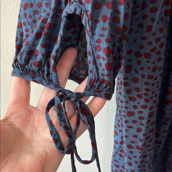 Kori Blue and Red Long Sleeve Dress Size M - Picture 3 of 9